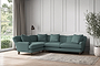 Deni Large Right Hand Corner Sofa - Recycled Cotton Airforce-nkuku
