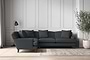 Deni Large Right Hand Corner Sofa - Recycled Cotton Thunder-nkuku