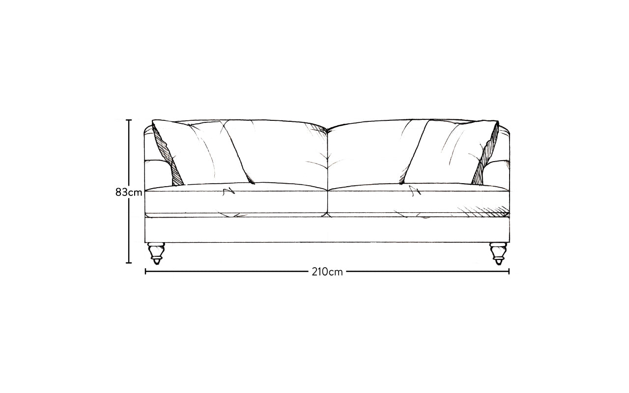 Deni Large Sofa - Brera Linen Natural-nkuku