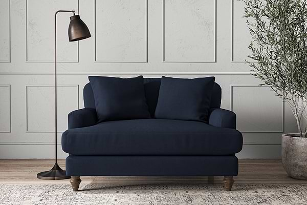 Deni Love Seat - Brera Linen Indigo-nkuku