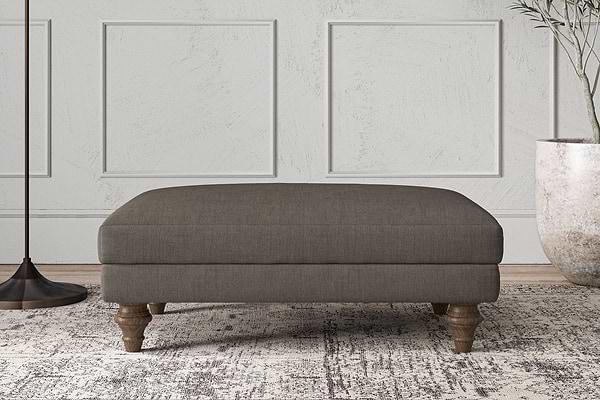 Deni Medium Footstool - Brera Linen Granite-nkuku