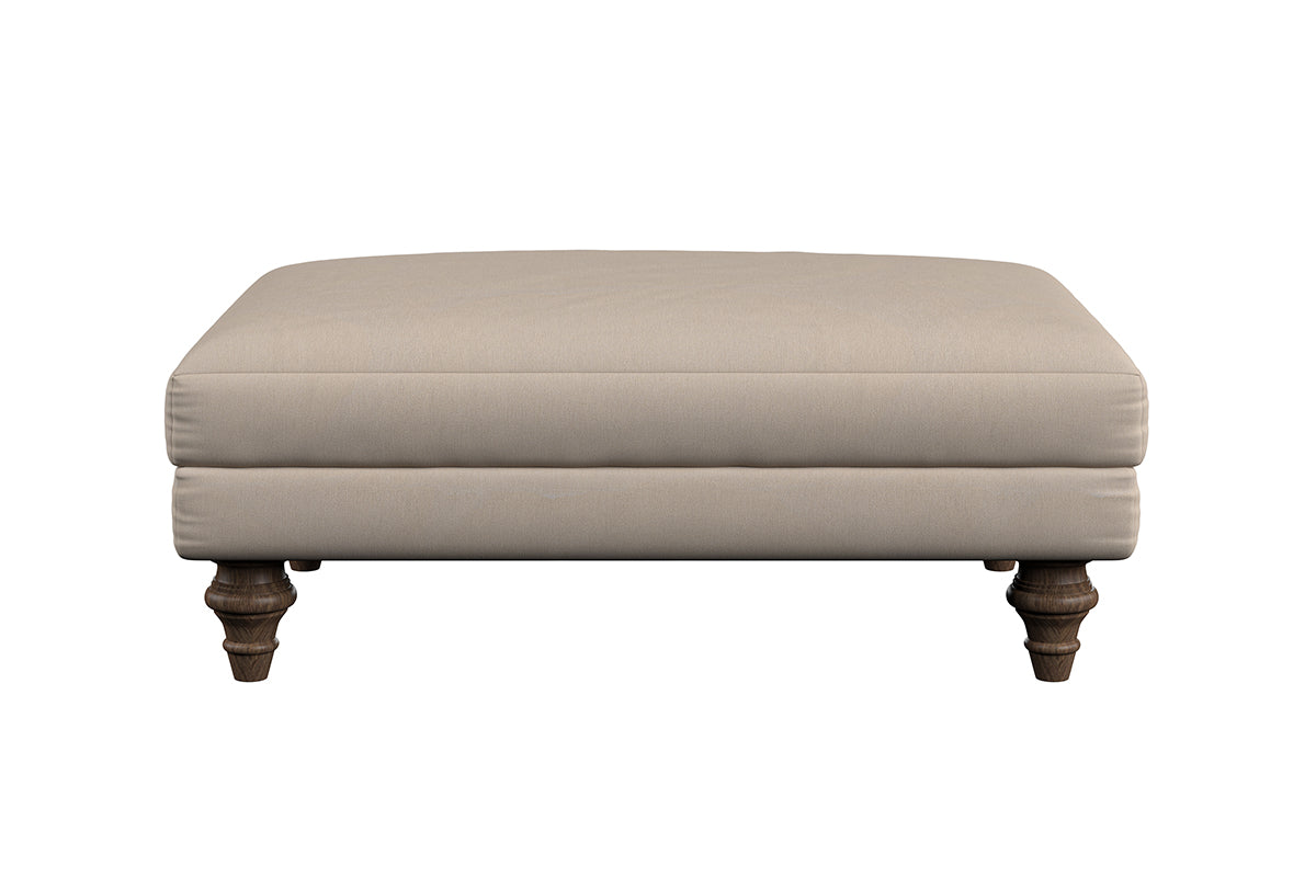 Deni Medium Footstool - Recycled Cotton Fatigue-nkuku