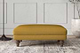 Deni Medium Footstool - Recycled Cotton Ochre-nkuku