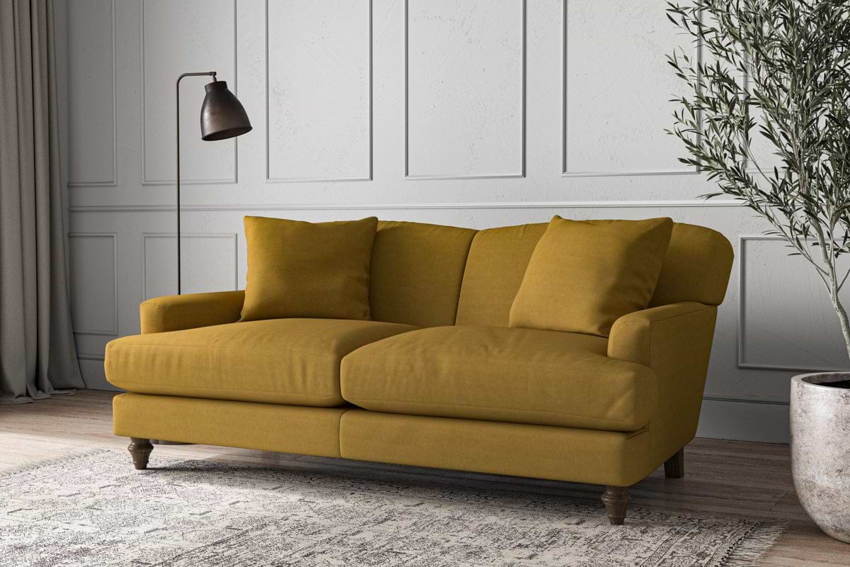 Deni Medium Sofa - Recycled Cotton Ochre-nkuku