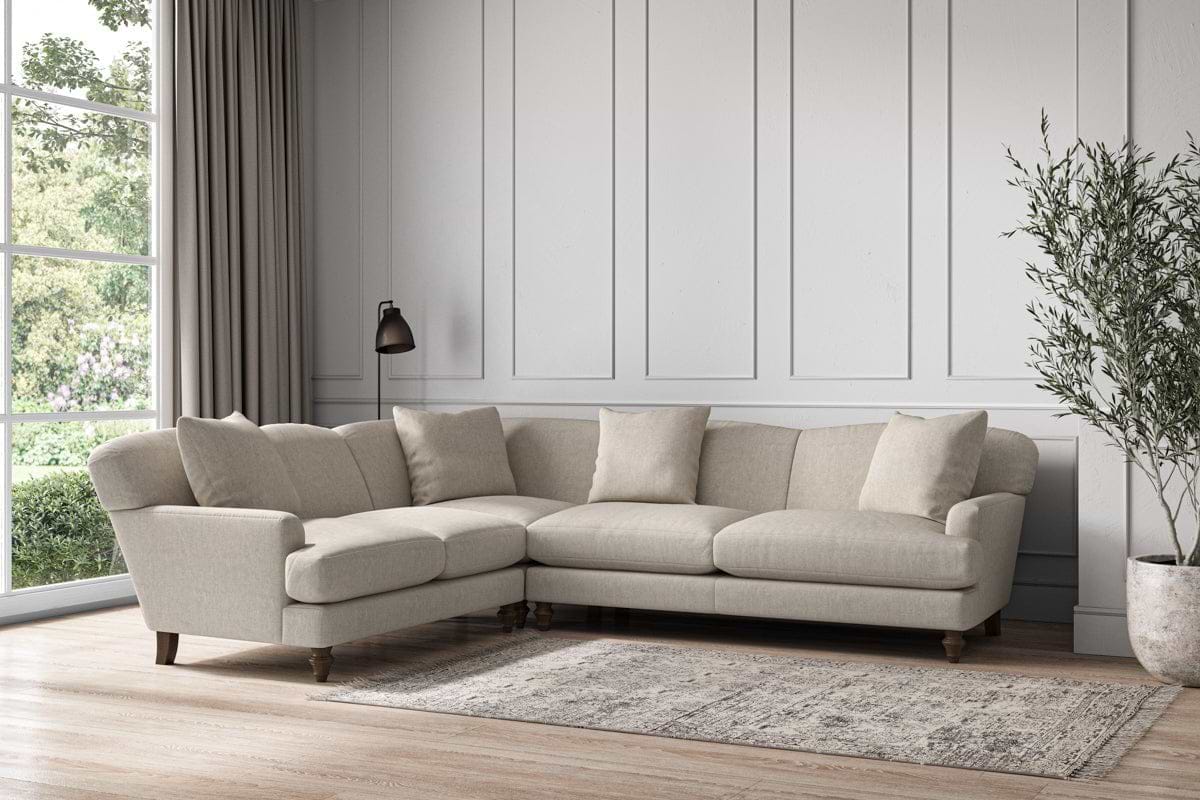 Deni Super Grand Left Hand Corner Sofa - Brera Linen Natural-nkuku