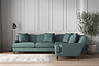 Deni Super Grand Left Hand Corner Sofa - Recycled Cotton Airforce-nkuku