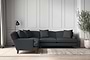 Deni Super Grand Left Hand Corner Sofa - Recycled Cotton Thunder-nkuku