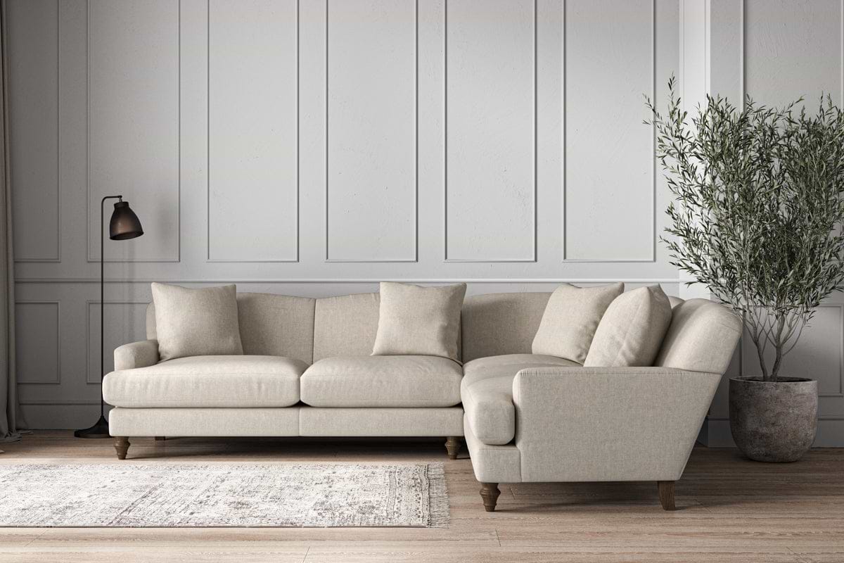Deni Super Grand Right Hand Corner Sofa - Brera Linen Natural-nkuku