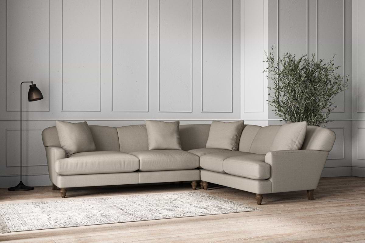 Deni Super Grand Right Hand Corner Sofa - Recycled Cotton Flax-nkuku