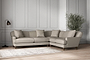 Deni Super Grand Right Hand Corner Sofa - Recycled Cotton Flax-nkuku
