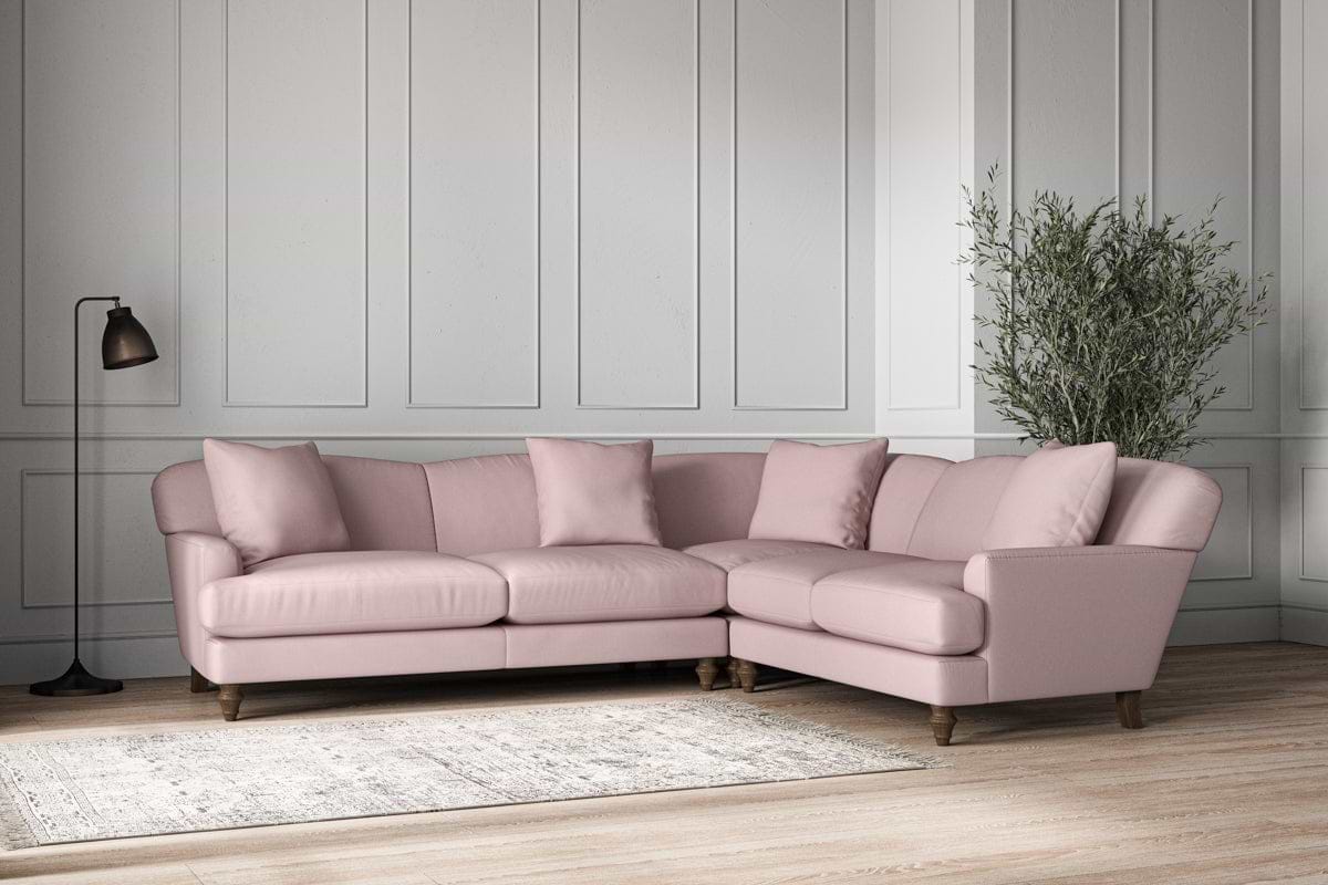 Deni Super Grand Right Hand Corner Sofa - Recycled Cotton Lavender-nkuku
