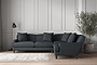 Deni Super Grand Right Hand Corner Sofa - Recycled Cotton Thunder-nkuku