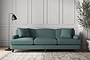 Deni Super Grand Sofa - Recycled Cotton Airforce-nkuku