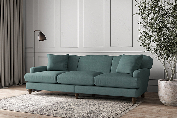 Deni Super Grand Sofa - Recycled Cotton Airforce-nkuku