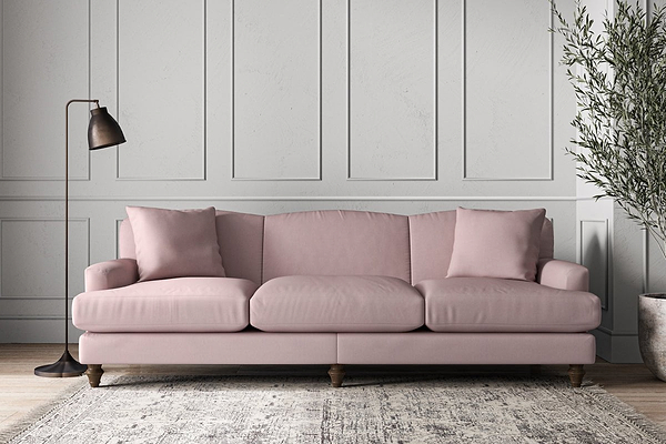 Deni Super Grand Sofa - Recycled Cotton Lavender-nkuku