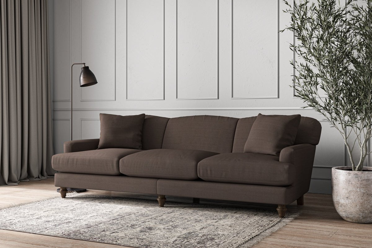 Deni Super Grand Sofa - Recycled Cotton Mocha-nkuku