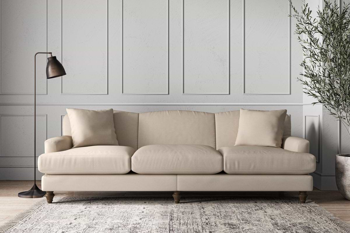 Deni Super Grand Sofa - Recycled Cotton Natural-nkuku