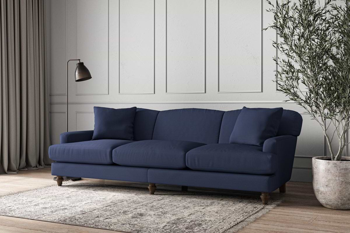 Deni Super Grand Sofa - Recycled Cotton Navy-nkuku