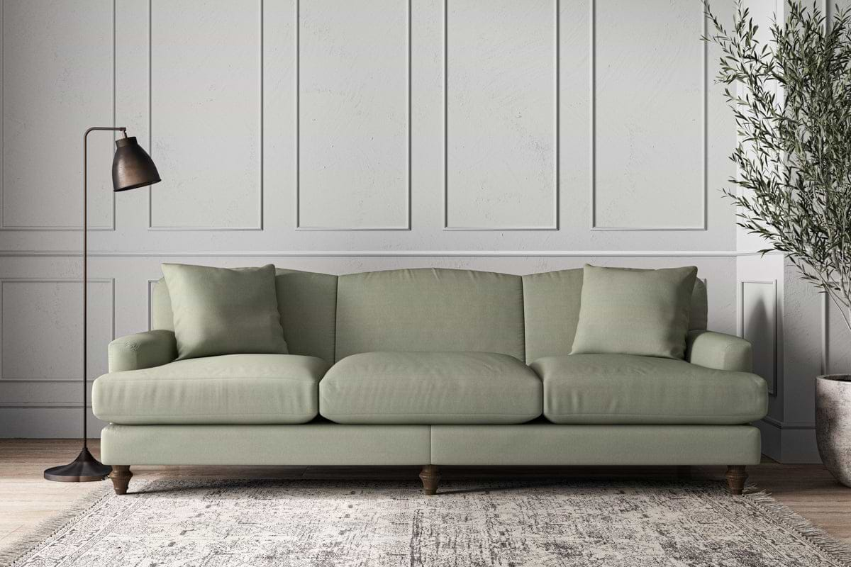 Deni Super Grand Sofa - Recycled Cotton Seaspray-nkuku