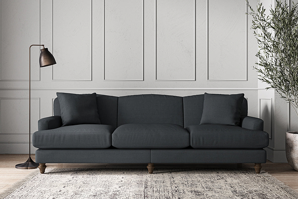 Deni Super Grand Sofa - Recycled Cotton Thunder-nkuku