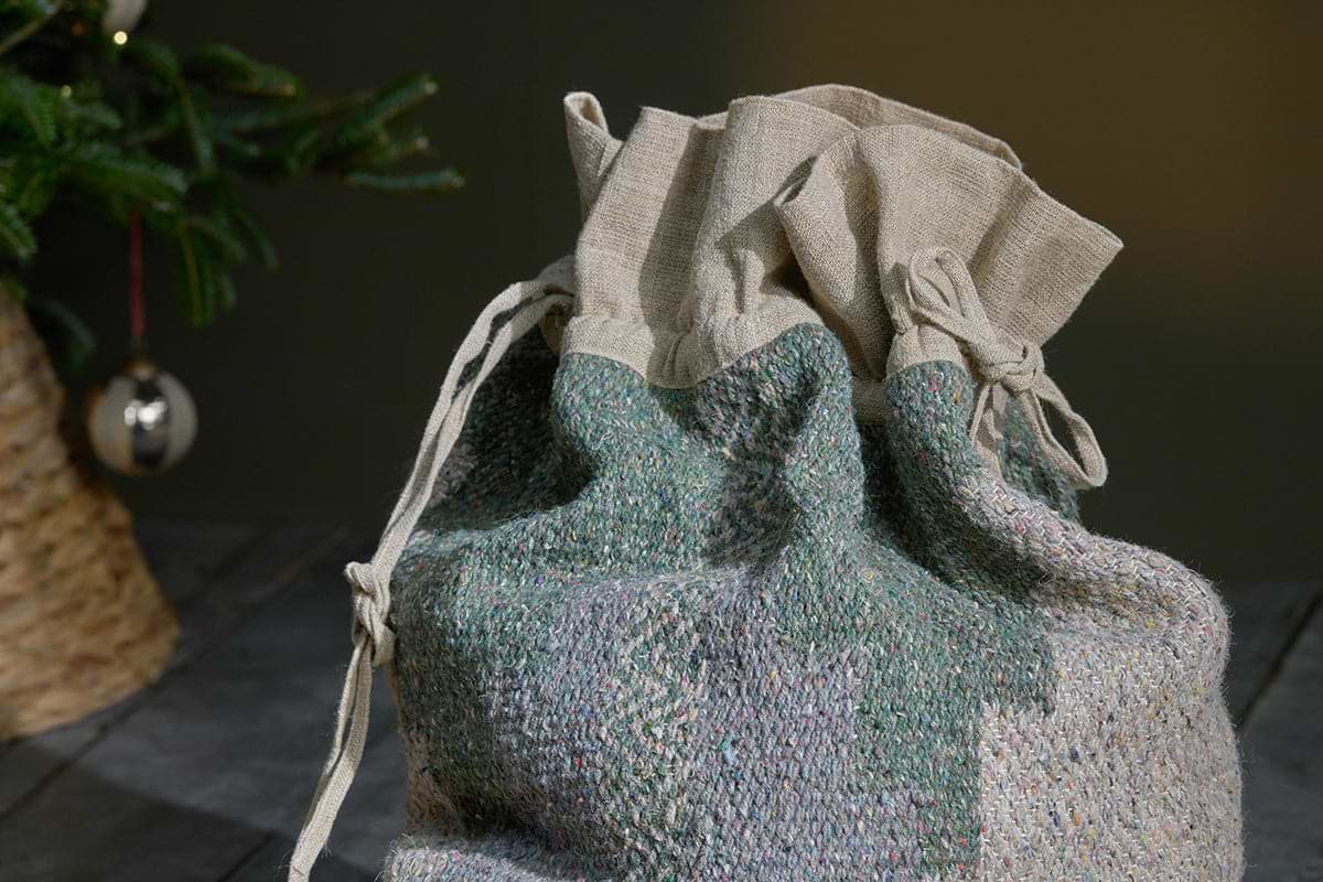 Dhanda Recycled Wool Sack - Moss & Natural-nkuku