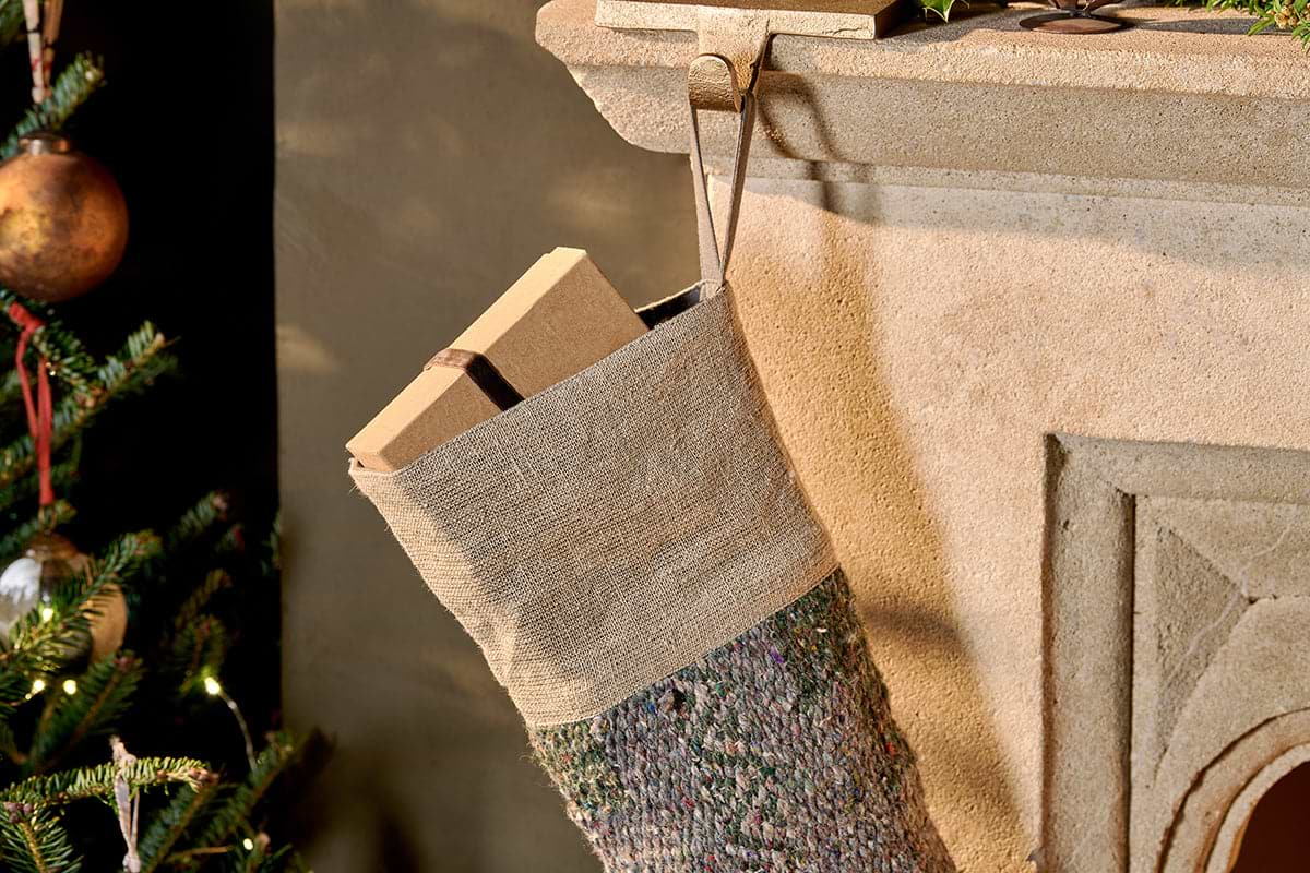 Dhanda Recycled Wool Stocking - Moss & Natural-nkuku