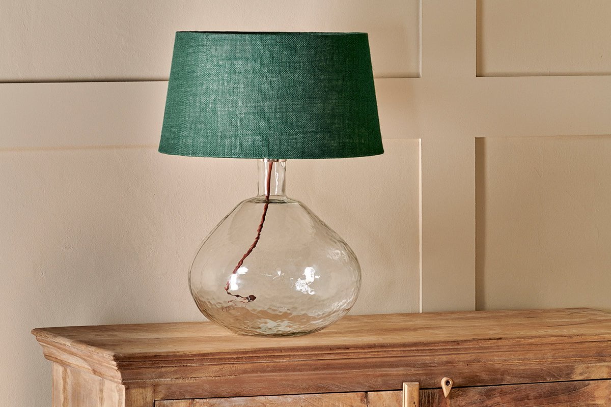 Dia Jute Lampshade - Green-nkuku