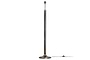 Digha Wood & Metal Floor Lamp - Dark Stain & Antique Brass-nkuku