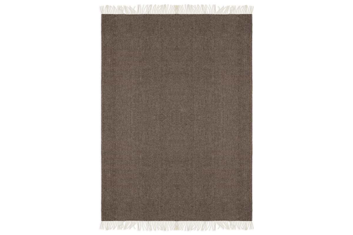 Dilli Wool Throw - Dark Brown-nkuku