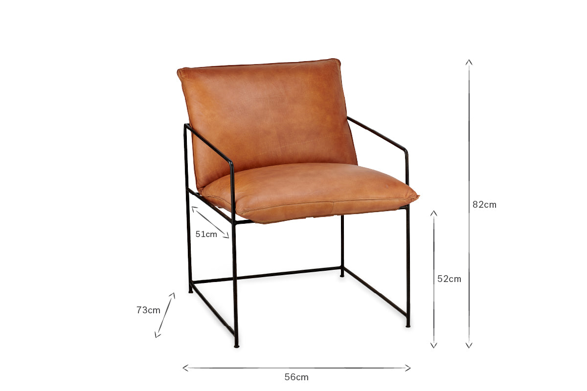 Durium Leather Lounger - Aged Tan- nkuku