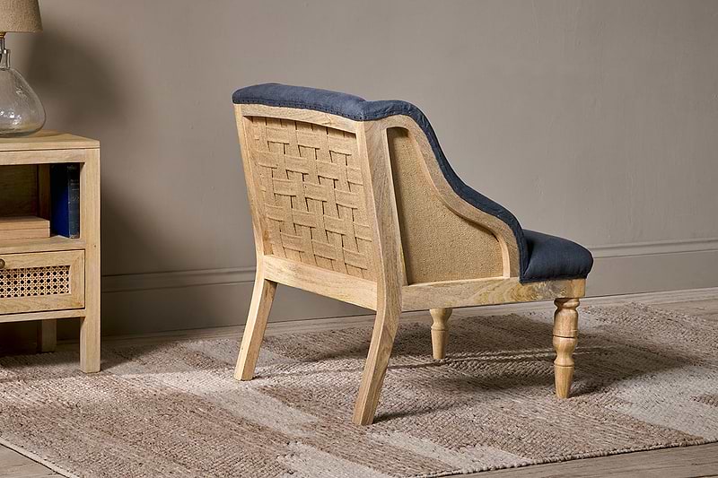 Elbu Deconstructed Linen Armchair - Charcoal