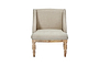 Elbu Deconstructed Linen Armchair - Stone- nkuku