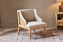 Elbu Deconstructed Linen Armchair - Stone- nkuku