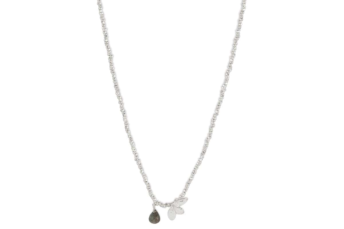 Elina Labradorite Necklace - Silver-nkuku