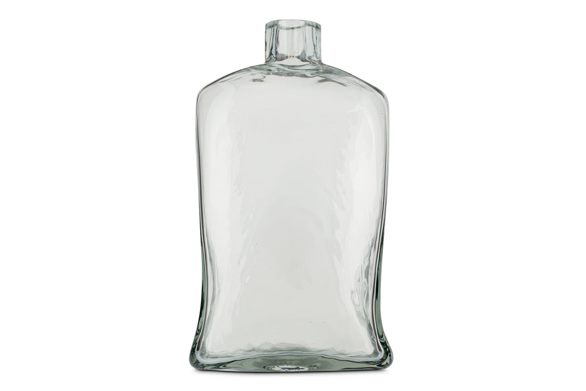 Ellam Recycled Glass Bottle Vase - Clear-nkuku