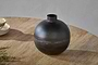 Endo Recycled Iron Vase - Black-nkuku