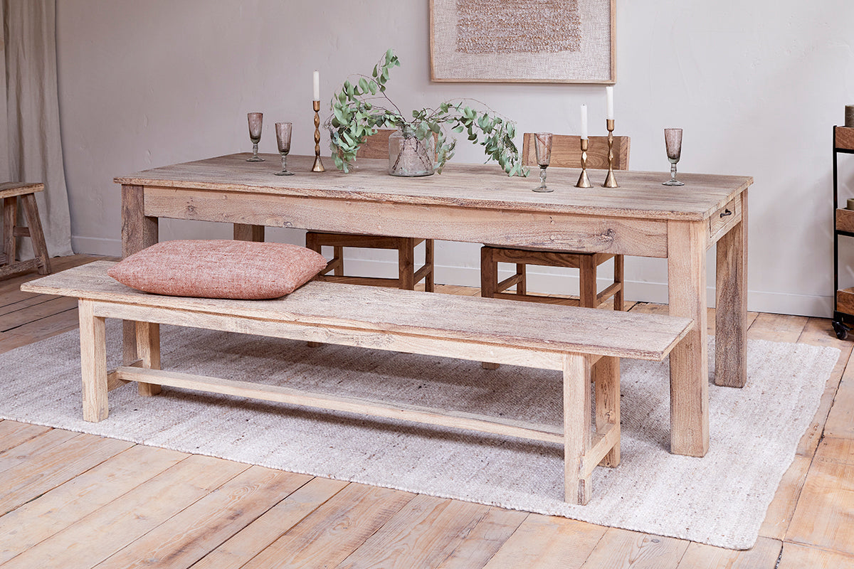 Fioni Reclaimed Wood Bench - Natural