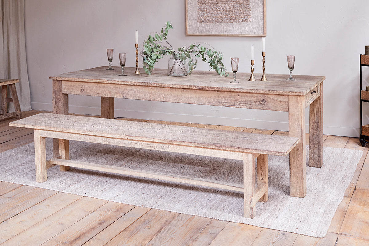 Fioni Reclaimed Wood Bench - Natural