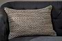 Faiyaz Jute & Cotton Cushion Cover - Natural & Dark Blue-nkuku