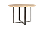 Fia Mango Wood Round Dining Table-nkuku