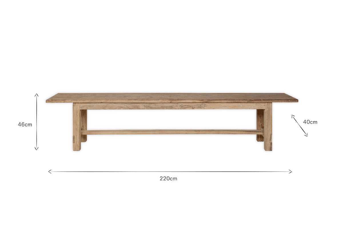 Fioni Reclaimed Wood Bench - Natural