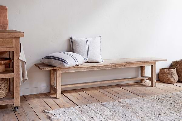 Fioni Reclaimed Wood Bench - Natural - Large-nkuku