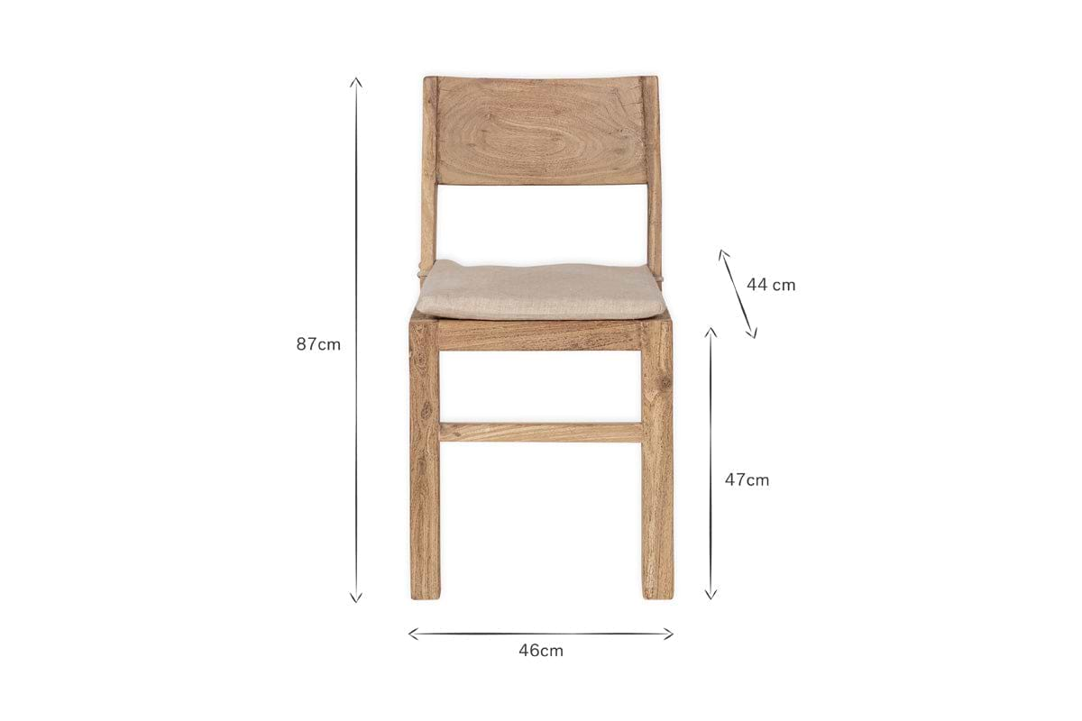 Fioni Reclaimed Wood Dining Chair - Natural-nkuku