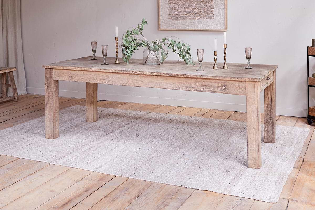 Fioni Reclaimed Wood Dining Table - Natural - Small-nkuku