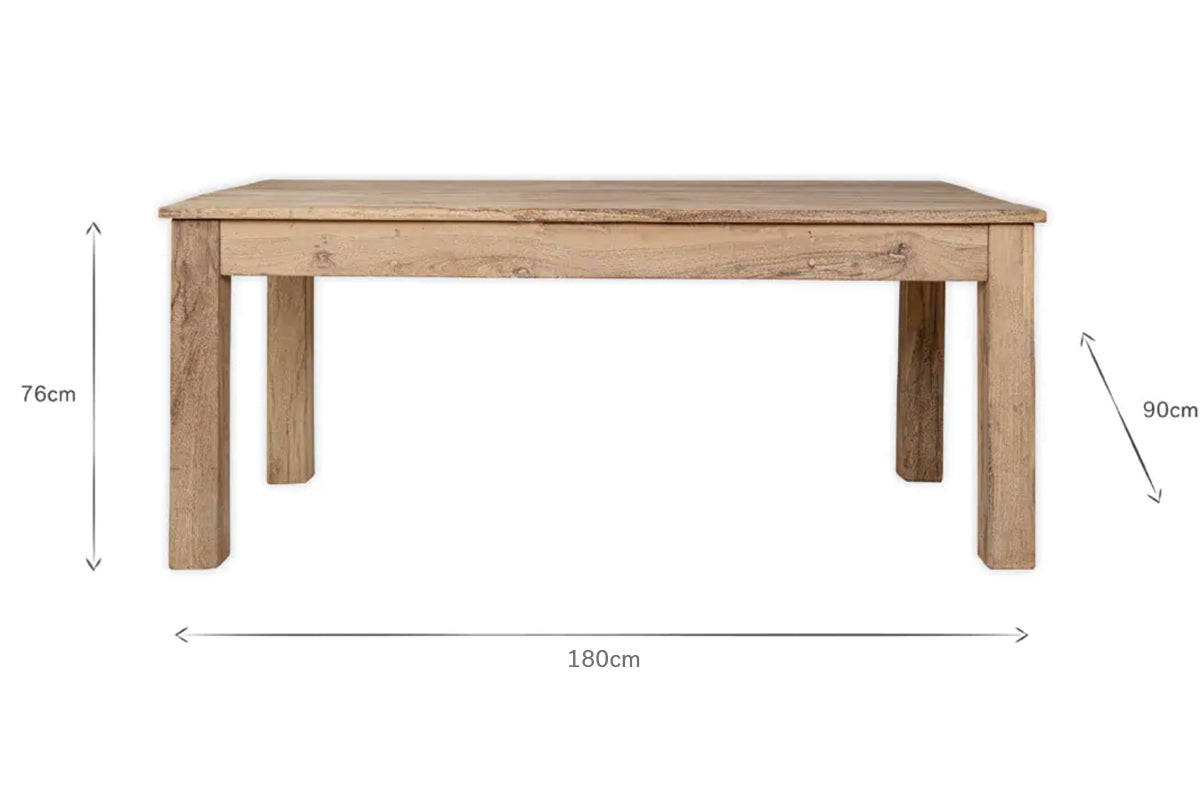 Fioni Reclaimed Wood Dining Table - Natural