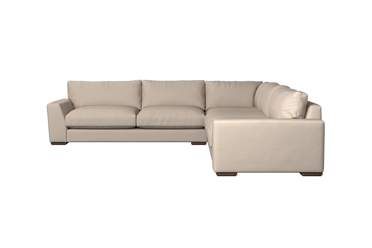Guddu Grand Left Hand Corner Sofa - Recycled Cotton Fatigue