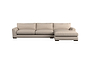 Guddu Grand Right Hand Chaise Sofa - Recycled Cotton Thunder