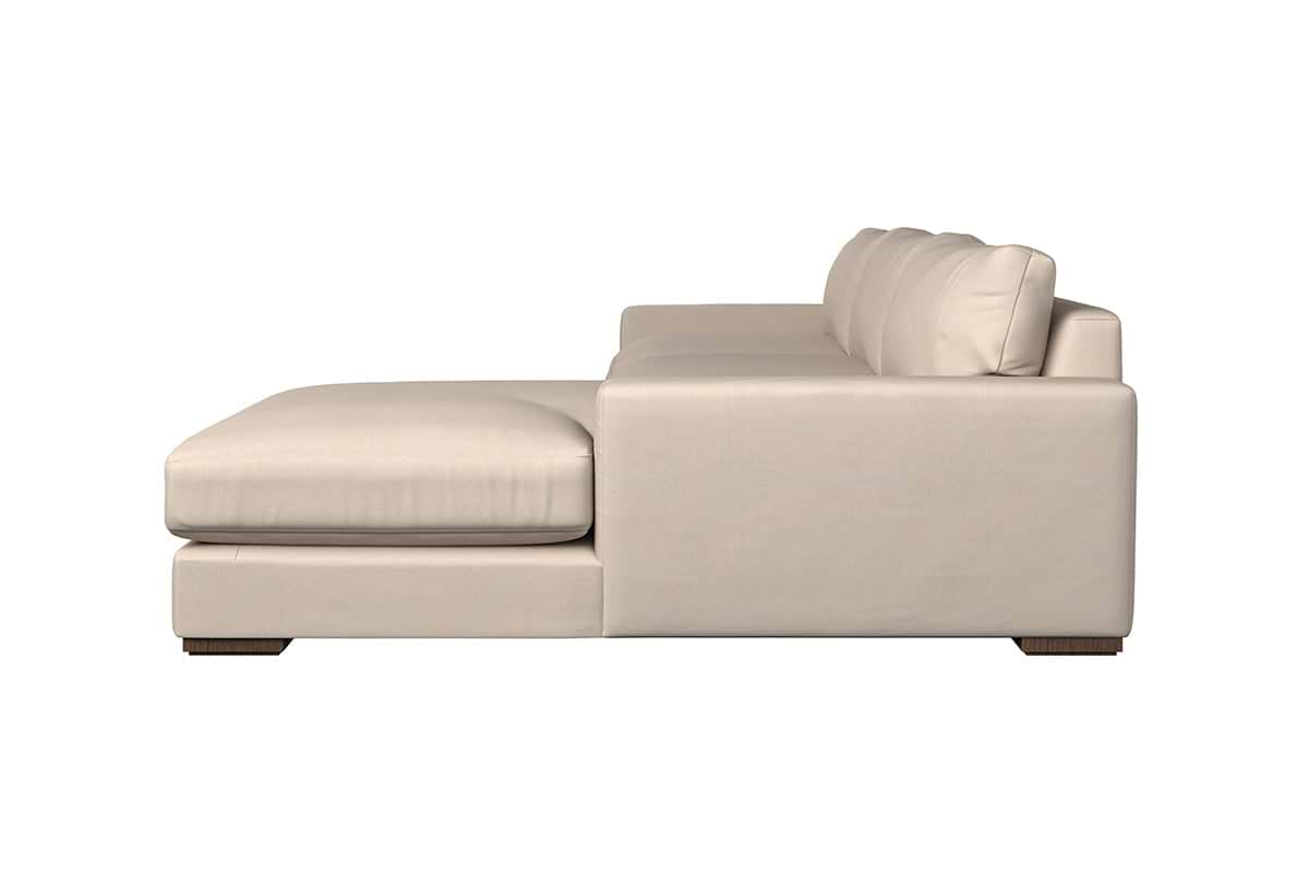 Guddu Grand Right Hand Chaise Sofa - Recycled Cotton Airforce