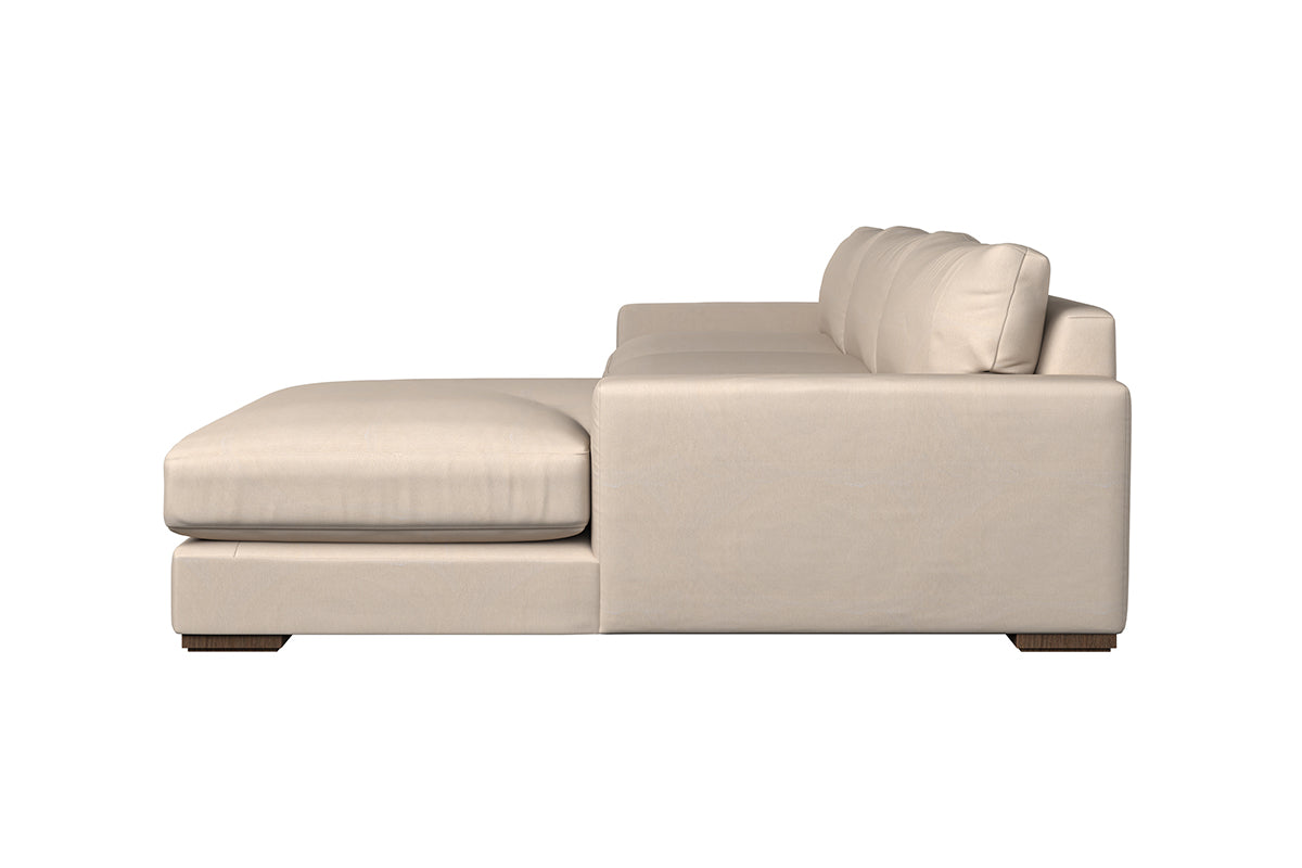 Guddu Grand Right Hand Chaise Sofa - Recycled Cotton Natural