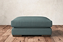 Guddu Large Footstool - Recycled Cotton Airforce
